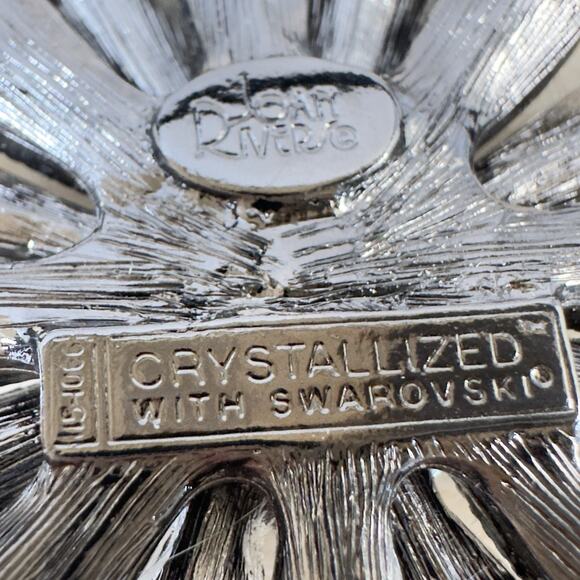 Vintage Joan Rivers Brooch Scatter Pins Swarovski Crystal Signed Blues & greens - Picture 11 of 13